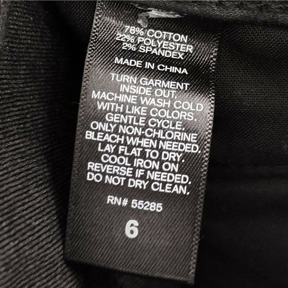 Express Jeans Women's Size 6 Black Denim Skirt Zipper Look - Stretch Fabric USED - Picture 7 of 7